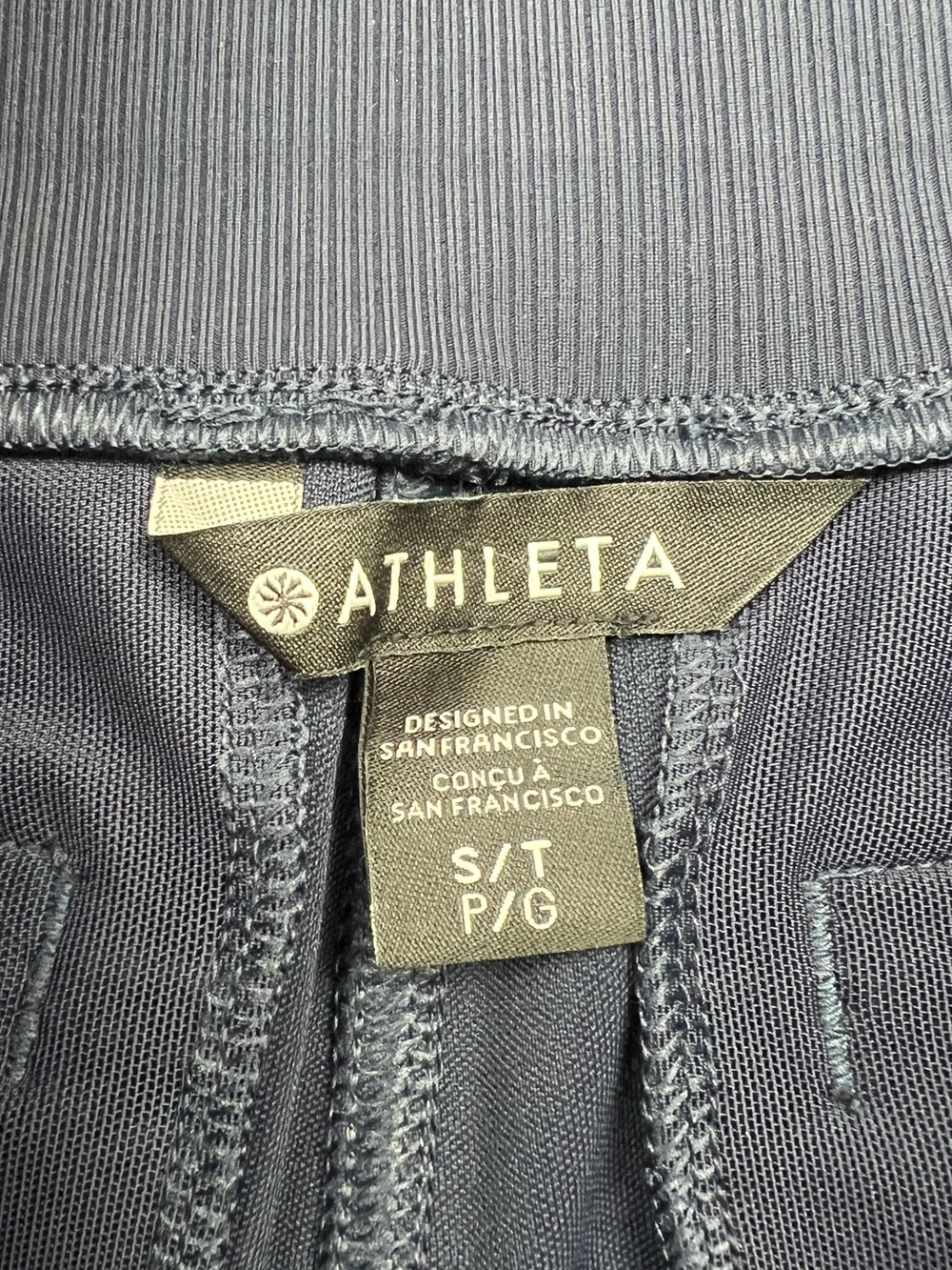Athleta Venice Colorblock Wide Leg Pant Navy/Black Sculptek Light S/T Small Tall - Picture 7 of 12